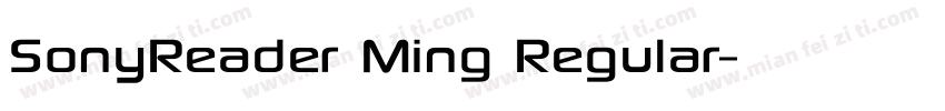 SonyReader Ming Regular字体转换